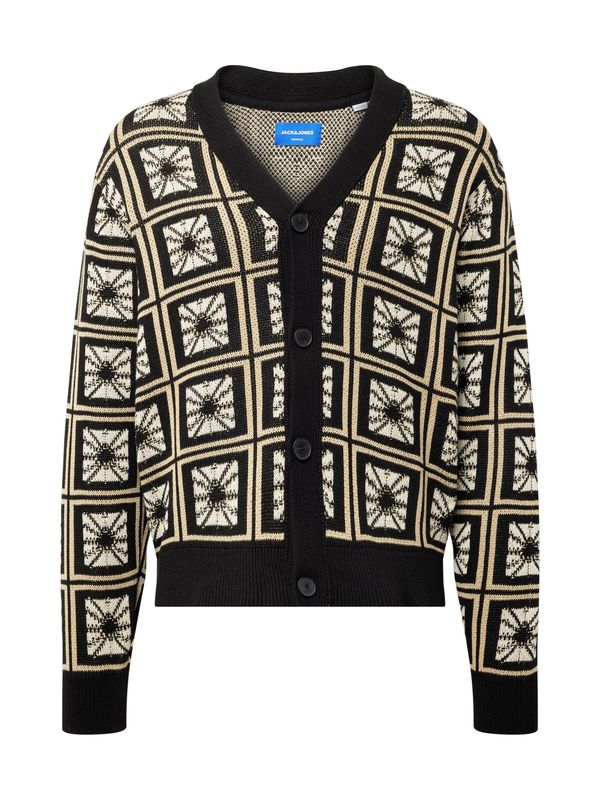 JACK & JONES JACK & JONES Плетена жилетка  бежово / черно