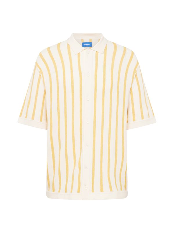 JACK & JONES JACK & JONES Плетена жилетка 'FARO SODRA'  шафран / бяло