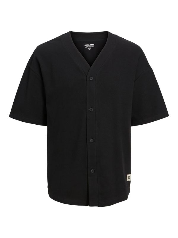 JACK & JONES JACK & JONES Плетена жилетка 'Team Baseball'  черно / бяло