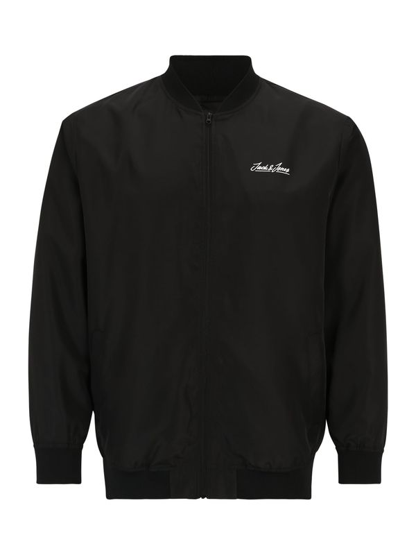 Jack & Jones Plus Jack & Jones Plus Преходно яке 'OLIVER'  черно / бяло