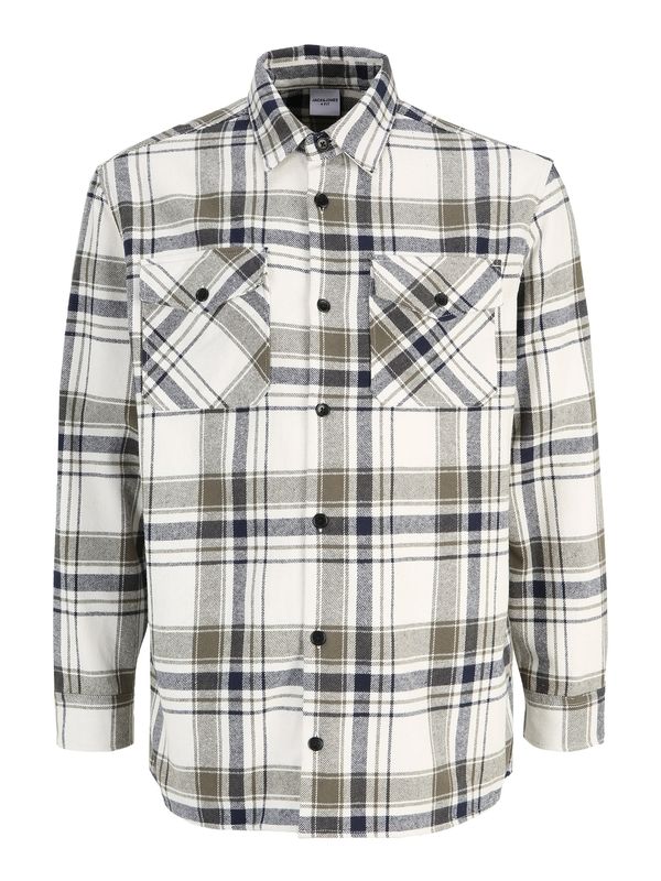 Jack & Jones Plus Jack & Jones Plus Преходно яке 'ROY'  таупе сиво / тъмносиво / бяло