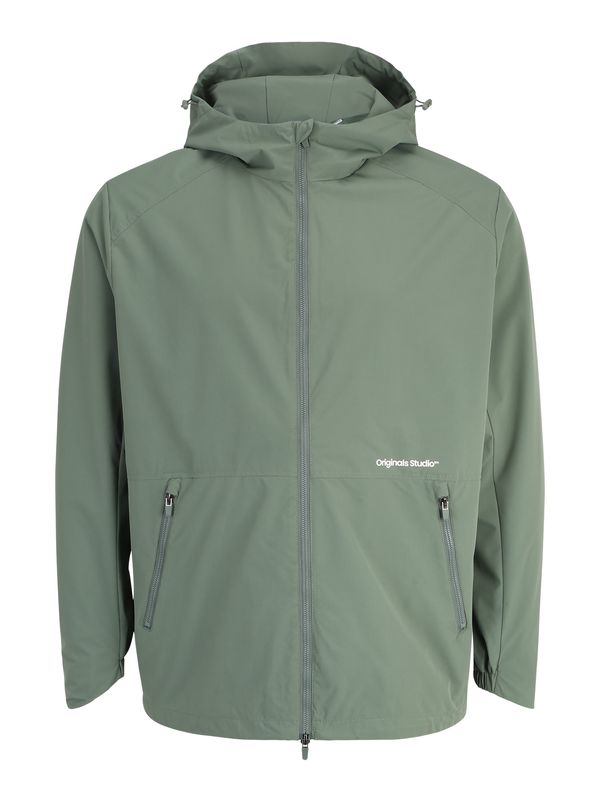 Jack & Jones Plus Jack & Jones Plus Преходно яке 'VESTERBRO'  зелено / бяло