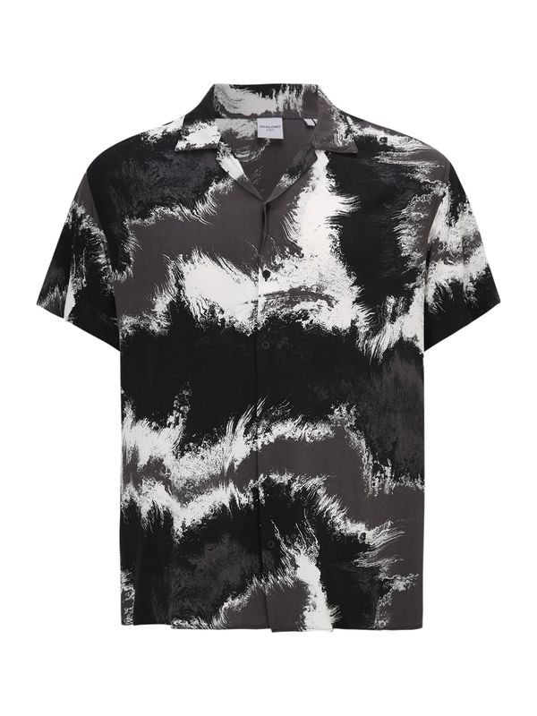 Jack & Jones Plus Jack & Jones Plus Риза 'JEFF'  базалтово синьо / черно / бяло