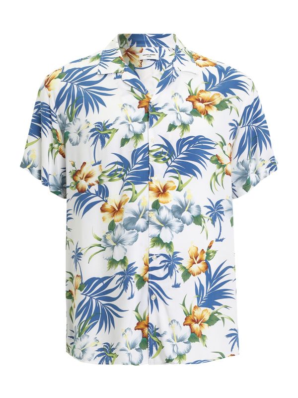 Jack & Jones Plus Jack & Jones Plus Риза 'Jeff'  тъмносиньо / жълто / зелено / бяло