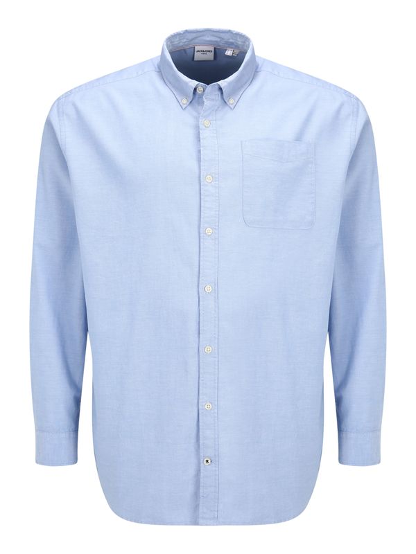 Jack & Jones Plus Jack & Jones Plus Риза 'Oxford'  светлосиньо