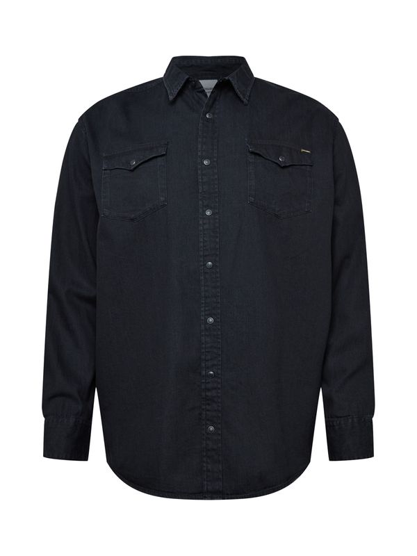 Jack & Jones Plus Jack & Jones Plus Риза 'Sheridan'  черен деним