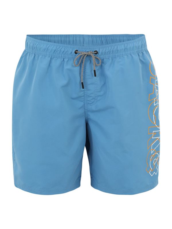 Jack & Jones Plus Jack & Jones Plus Шорти за плуване 'FIJI'  синьо / оранжево / бяло