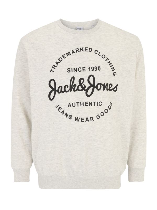 Jack & Jones Plus Jack & Jones Plus Суичър 'FOREST'  сив меланж / черно