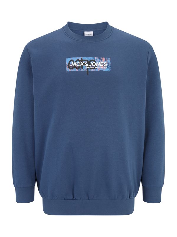 Jack & Jones Plus Jack & Jones Plus Суичър  морскосиньо / светлосиньо / черно / бяло