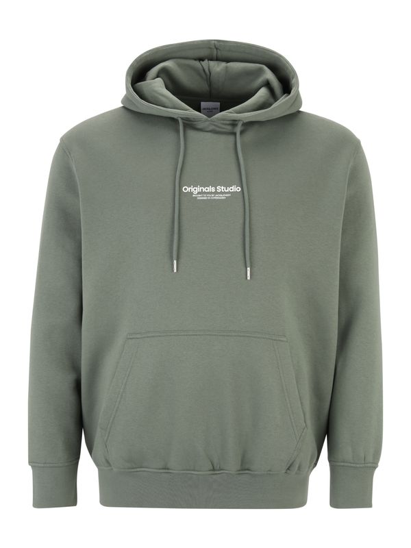 Jack & Jones Plus Jack & Jones Plus Суичър 'VESTERBRO'  маслина / бяло