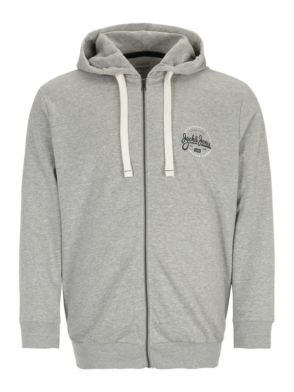 Jack & Jones Plus Jack & Jones Plus Суичъри с качулка 'MIKK'  светлосиво