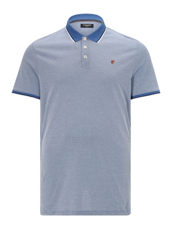 Jack & Jones Plus Jack & Jones Plus Тениска 'BLUWIN'  синьо / синьо меланж / черно / бяло