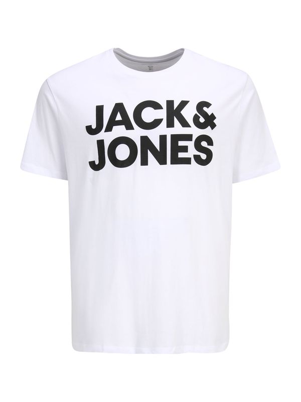 Jack & Jones Plus Jack & Jones Plus Тениска  черно / бяло