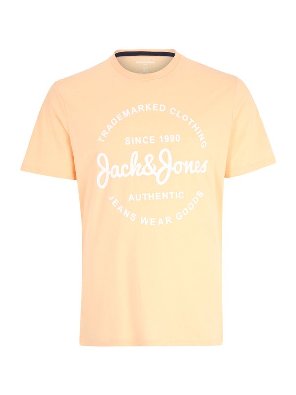 Jack & Jones Plus Jack & Jones Plus Тениска 'FOREST'  кайсия / бяло