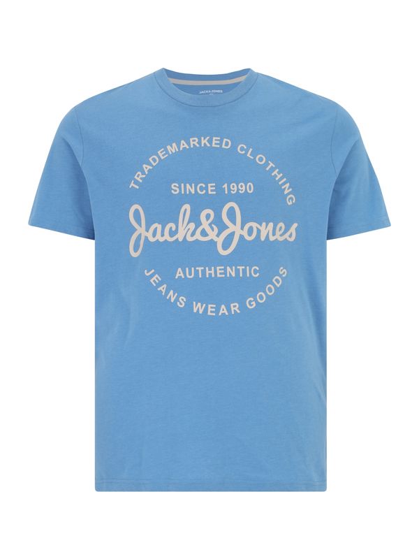 Jack & Jones Plus Jack & Jones Plus Тениска 'FOREST'  светлосиньо / светлосиво