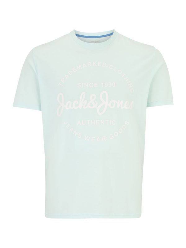 Jack & Jones Plus Jack & Jones Plus Тениска 'FOREST'  тюркоазен / бяло
