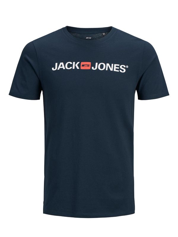 Jack & Jones Plus Jack & Jones Plus Тениска  нейви синьо / пъпеш / бяло