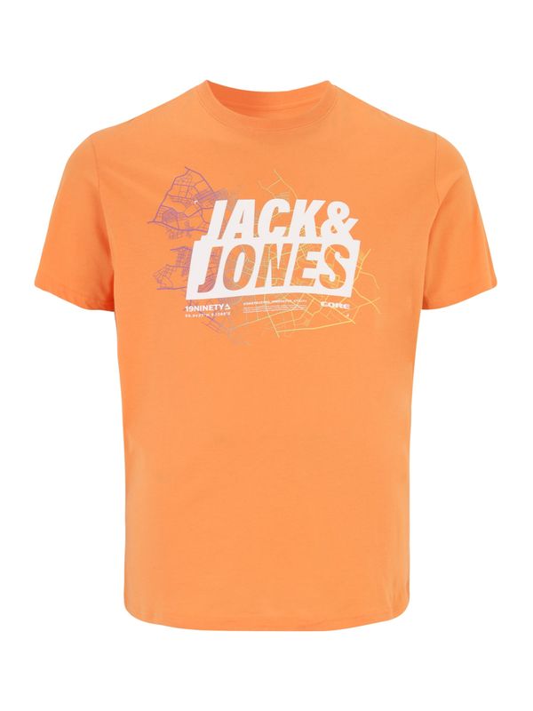 Jack & Jones Plus Jack & Jones Plus Тениска  оранжево / бяло