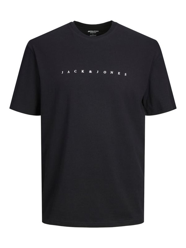 Jack & Jones Plus Jack & Jones Plus Тениска 'Star'  черно / бяло