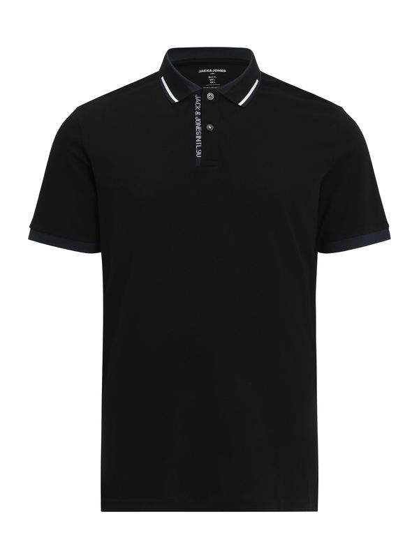 Jack & Jones Plus Jack & Jones Plus Тениска 'STEEL'  черно / бяло