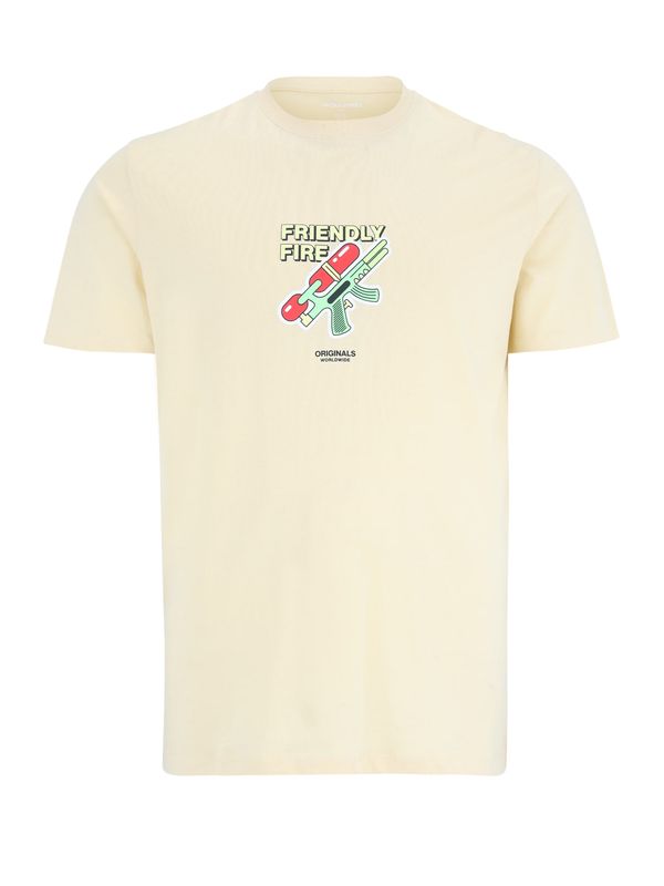 Jack & Jones Plus Jack & Jones Plus Тениска  светложълто / пъстро