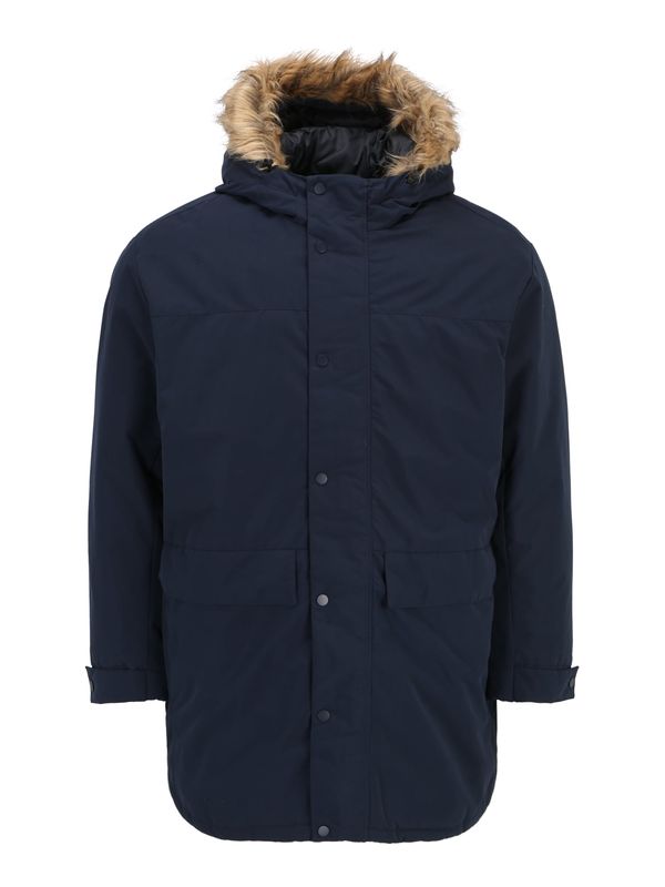 Jack & Jones Plus Jack & Jones Plus Зимна парка 'CHAMP'  нейви синьо / светлокафяво
