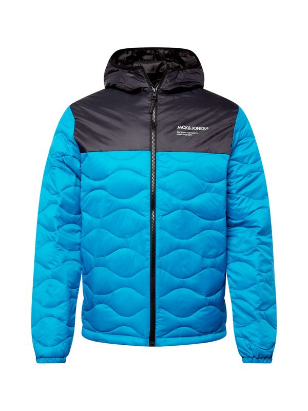 JACK & JONES JACK & JONES Преходно яке 'NOAH'  неоново синьо / черно / бяло