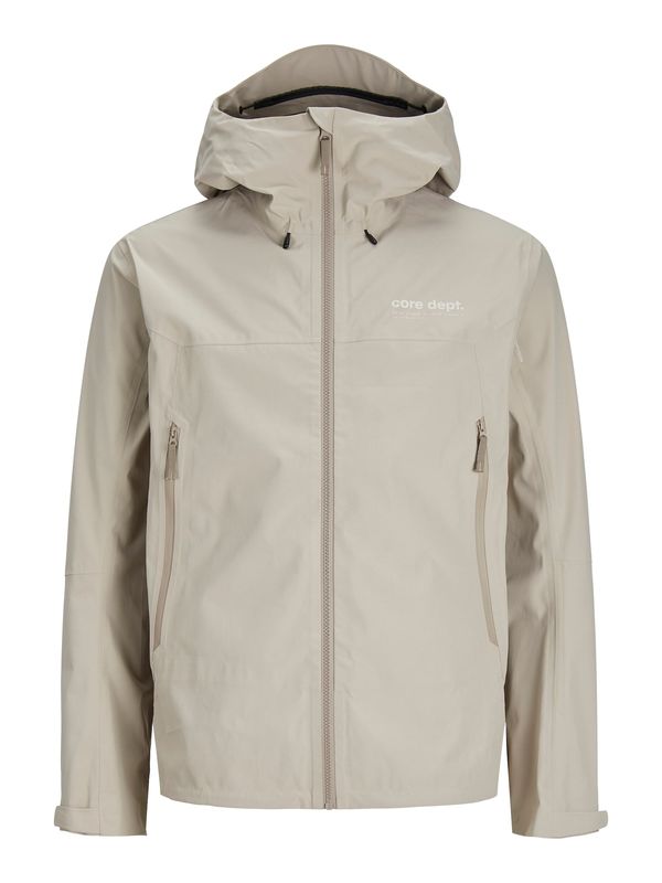 JACK & JONES JACK & JONES Преходно яке 'Trail'  сиво-бежово / бяло