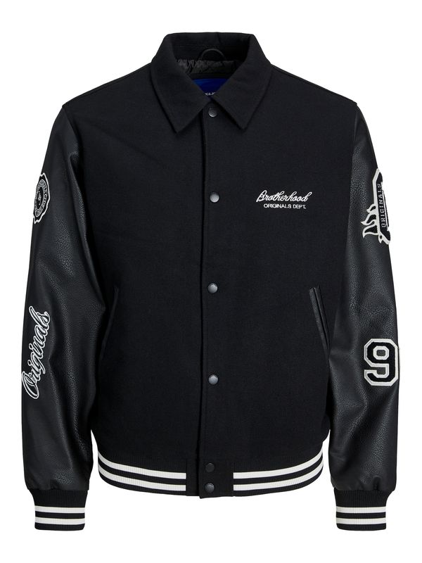 JACK & JONES JACK & JONES Преходно яке 'Varsity'  черно / бяло
