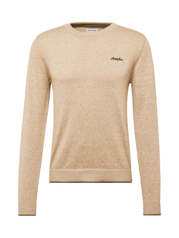JACK & JONES JACK & JONES Пуловер 'BRANDY'  бежово / каки / черно