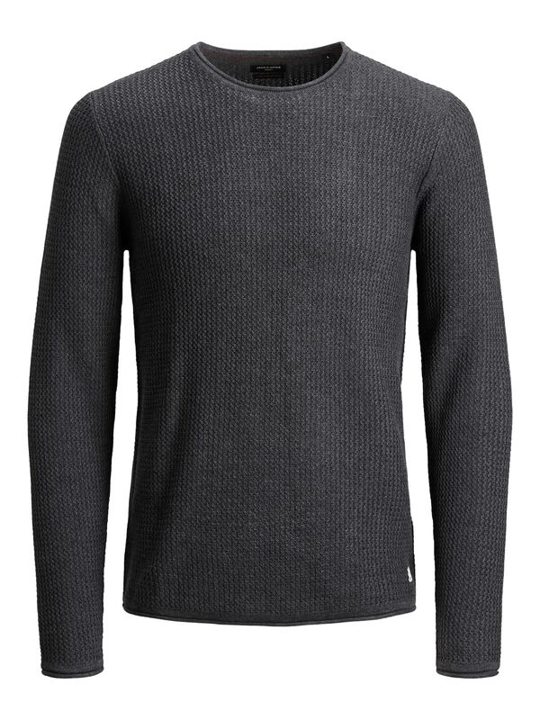 JACK & JONES JACK & JONES Пуловер 'Carlos'  тъмносиво