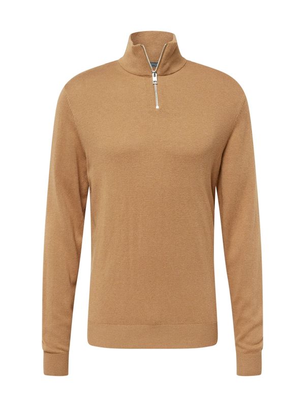 JACK & JONES JACK & JONES Пуловер 'Emil'  светлокафяво