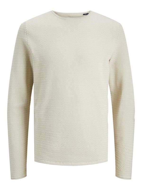 JACK & JONES JACK & JONES Пуловер 'MIGUEL'  кремаво