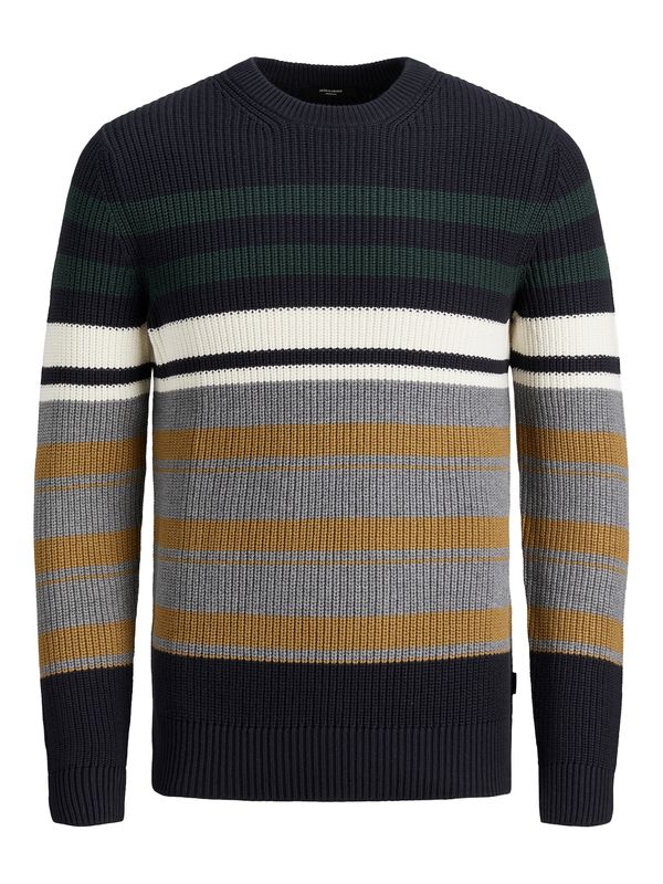 JACK & JONES JACK & JONES Пуловер  пясъчен / нейви синьо / тъмнозелено