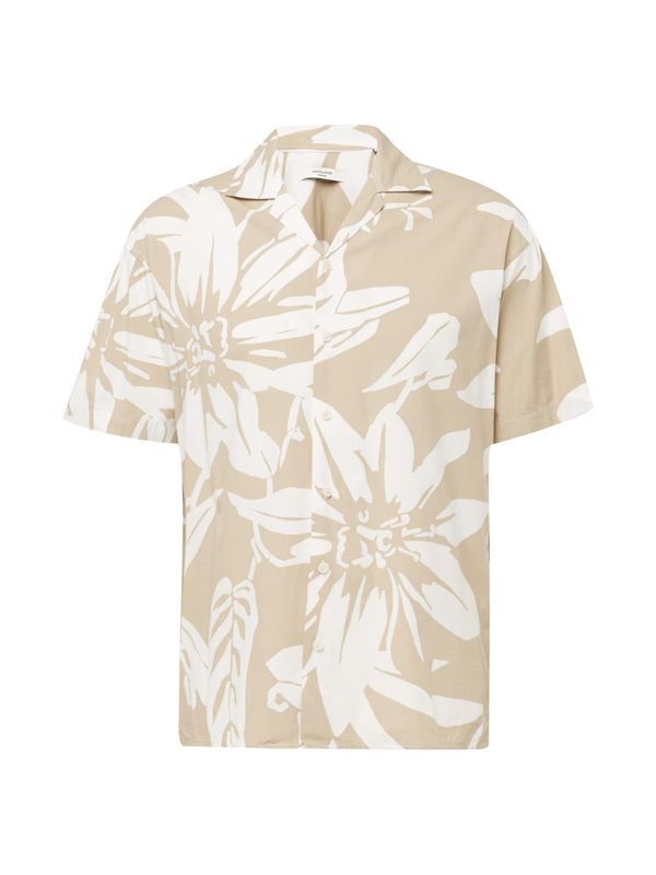 JACK & JONES JACK & JONES Риза  бежово / бяло