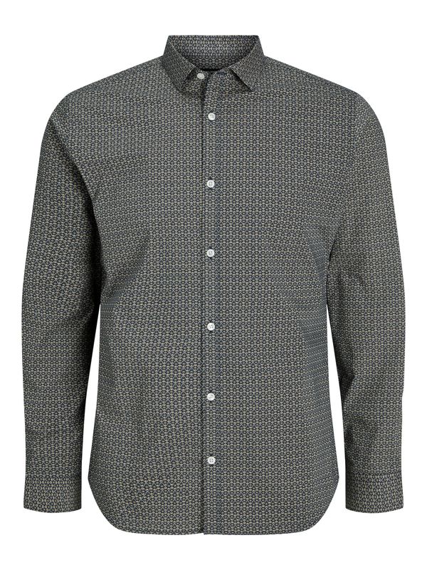 JACK & JONES JACK & JONES Риза 'Blackpool'  бежово / морскосиньо / бяло