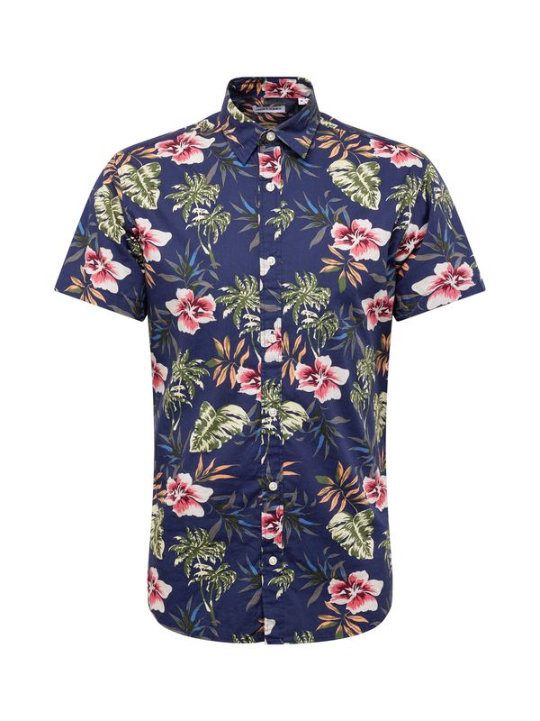 JACK & JONES JACK & JONES Риза 'CHILL'  нейви синьо / каки / розово / бледорозово