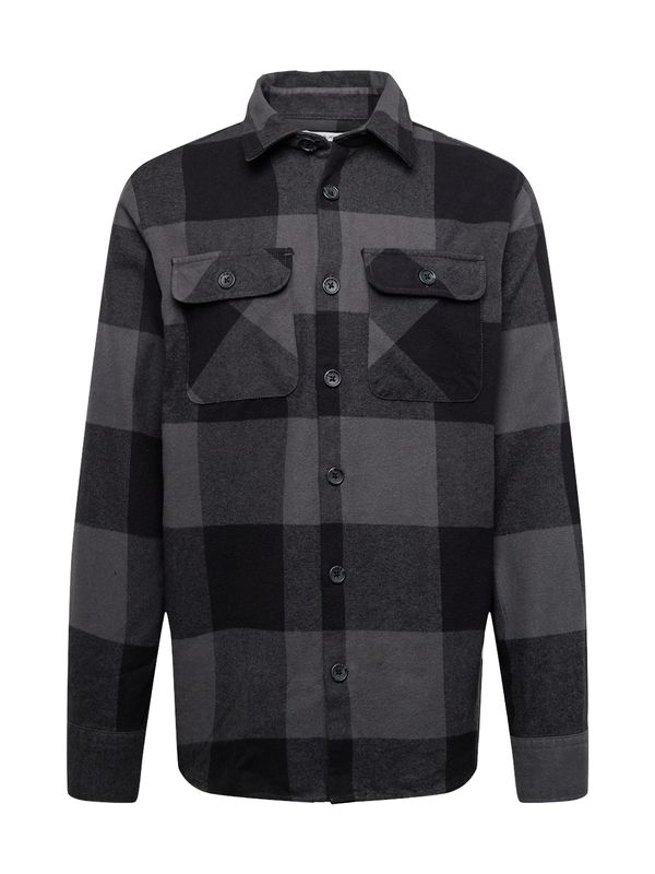 JACK & JONES JACK & JONES Риза 'Edarren'  антрацитно черно / тъмносиво