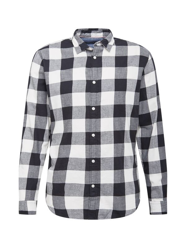 JACK & JONES JACK & JONES Риза 'Gingham'  черно / бяло