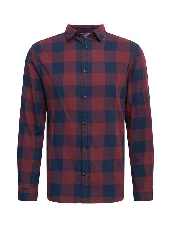 JACK & JONES JACK & JONES Риза 'Gingham'  тъмносиньо / винено червено