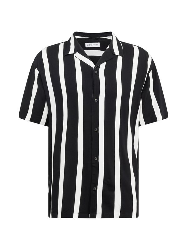 JACK & JONES JACK & JONES Риза 'JEFF'  черно / бяло