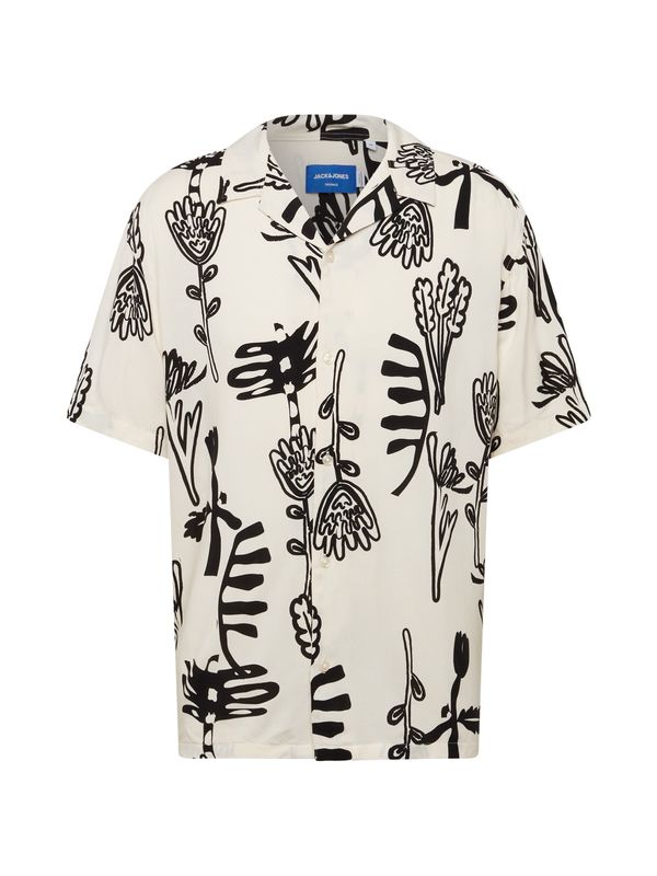 JACK & JONES JACK & JONES Риза 'JEFF'  кремаво / черно