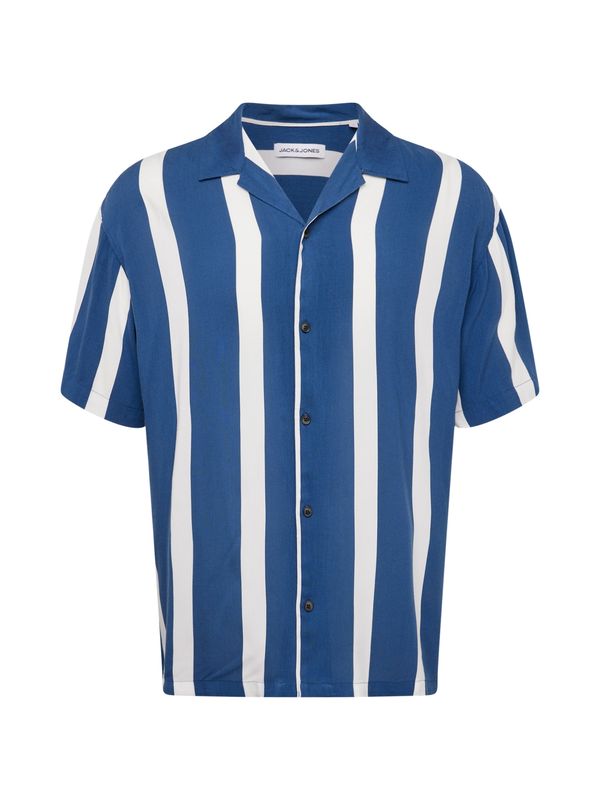 JACK & JONES JACK & JONES Риза 'JEFF'  нейви синьо / бяло