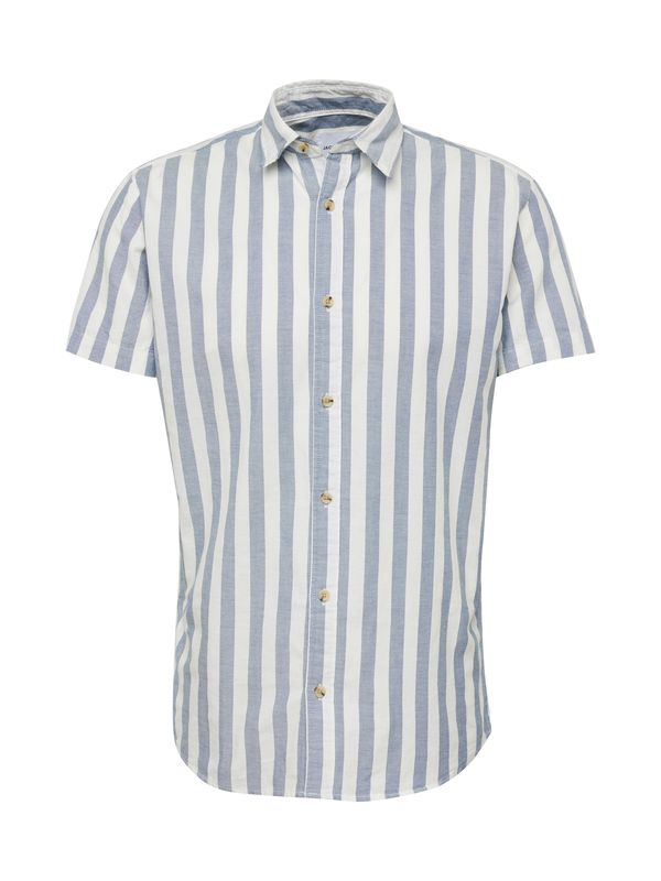 JACK & JONES JACK & JONES Риза 'JOSHUA'  гълъбово синьо / бяло