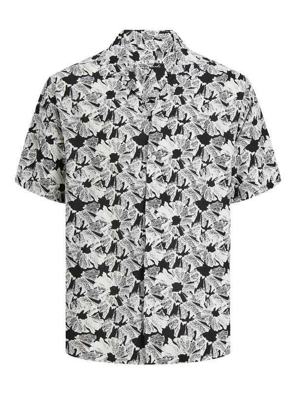 JACK & JONES JACK & JONES Риза 'LUKE'  черно / бяло