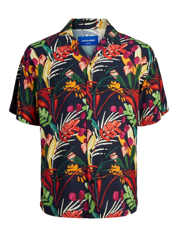 JACK & JONES JACK & JONES Риза 'LUKE'  зелено / оранжево / червено / черно