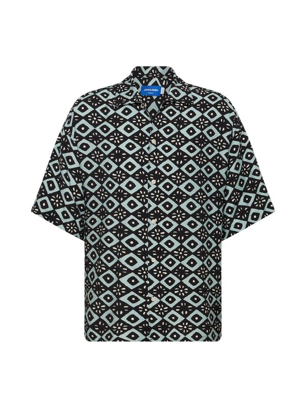 JACK & JONES JACK & JONES Риза 'MARSHALL CASA'  антрацитно черно / светлосиво