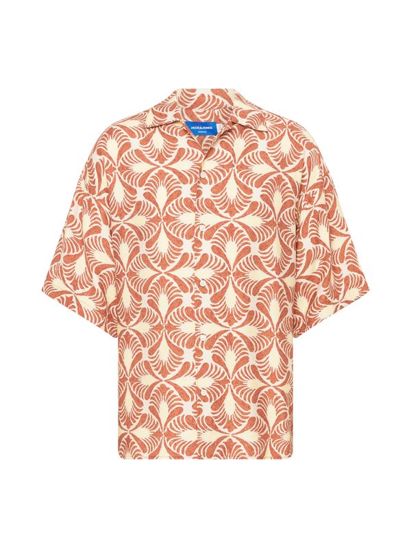 JACK & JONES JACK & JONES Риза 'MARSHALL CASA'  бежово / кремаво / тъмнооранжево