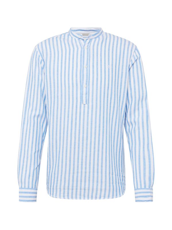 JACK & JONES JACK & JONES Риза 'MAZE'  синьо / бяло