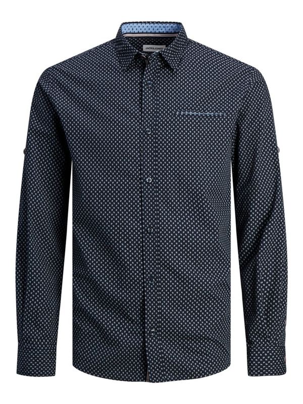 JACK & JONES JACK & JONES Риза  нощно синьо / бяло
